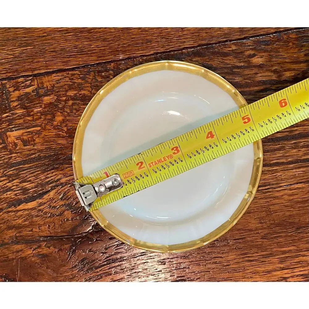 Old Paris White and Gold Porcelain Berry Bowls, Small Bowls, Set of 8